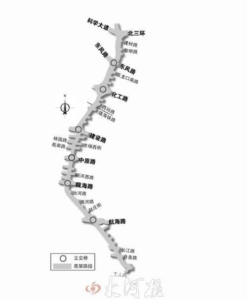 郑州西三环高架本月内全线贯通 9月具通车条件